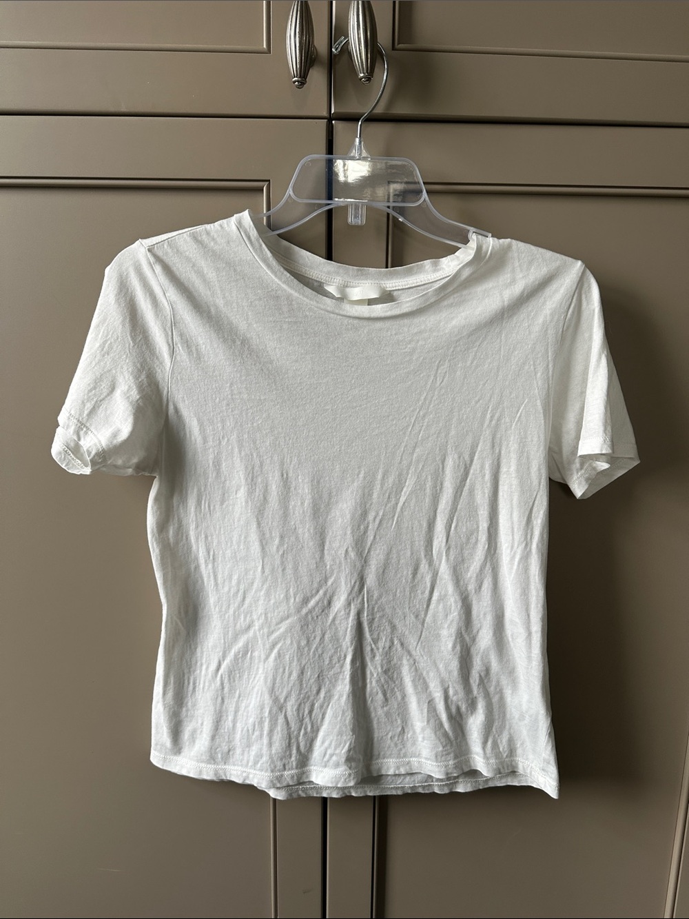 H&M White Short-Sleeve Crewneck T-Shirt